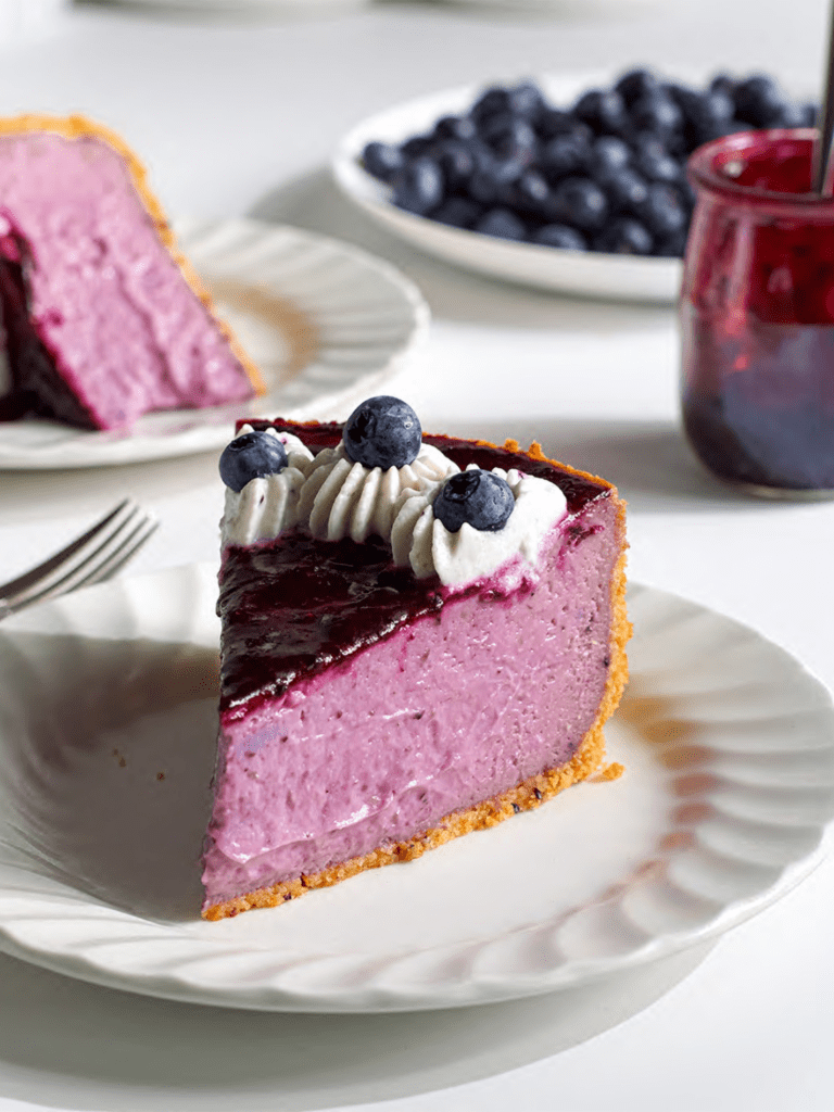 recipe for bluberry cheesecake eggless