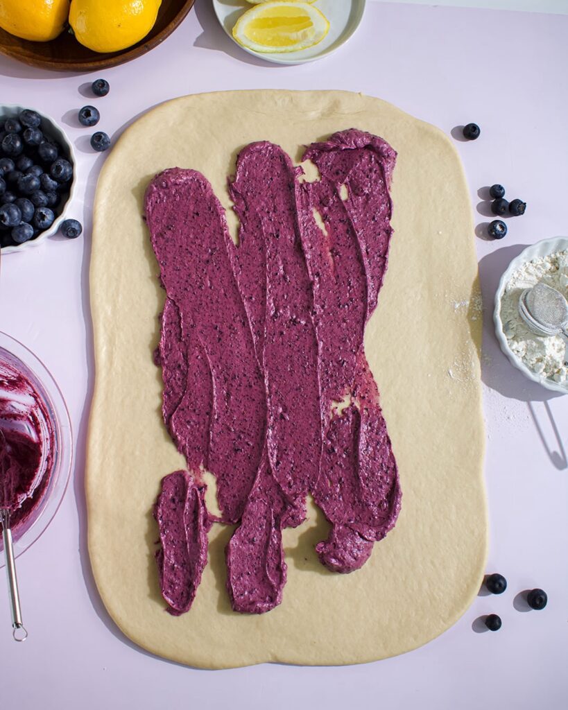how to make Blueberry Brioche Rolls eggless and vegan