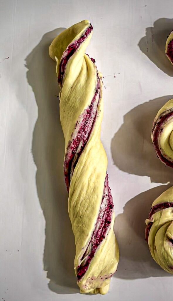 Blueberry Brioche Rolls eggless and vegan