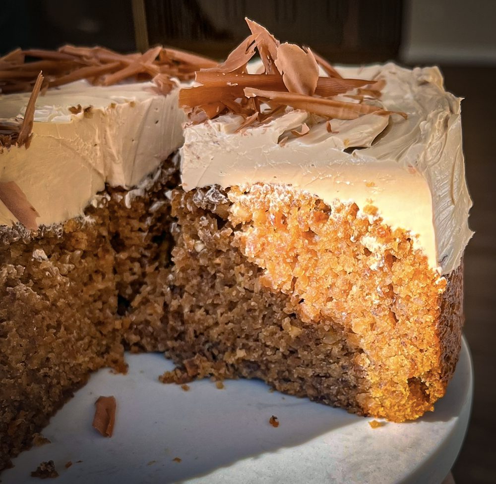 how to make Hazelnut Coffee Cake eggless and dairyfree