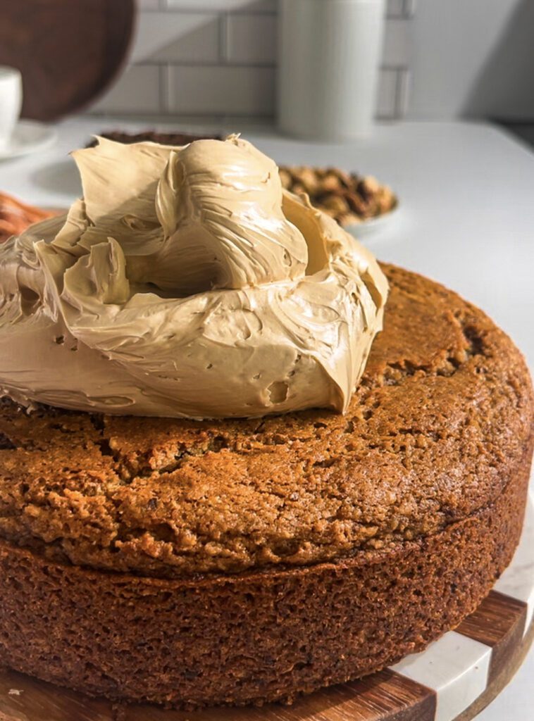 how to make Hazelnut Coffee Cake eggless and dairyfree