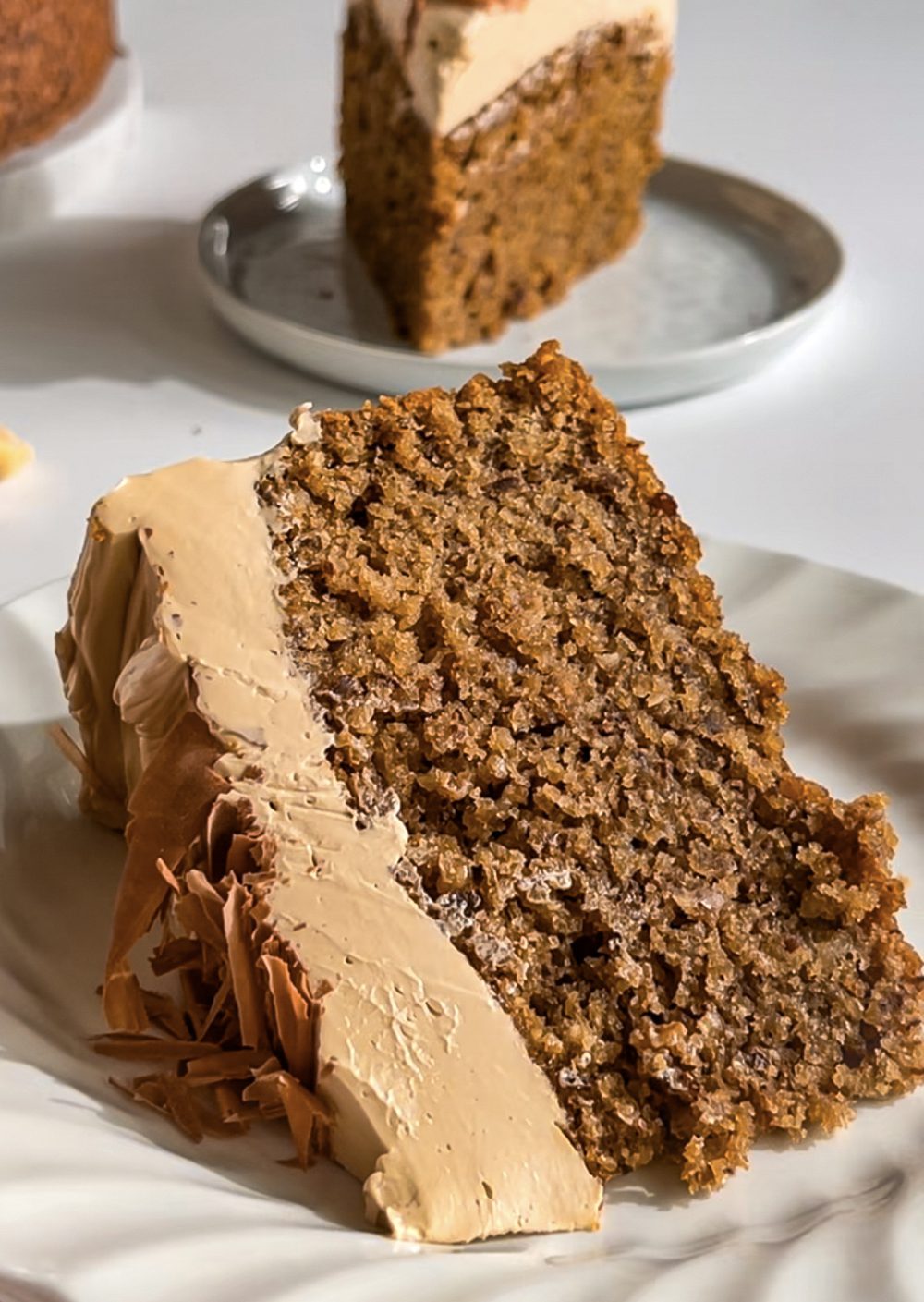 how to make Hazelnut Coffee Cake on a plate