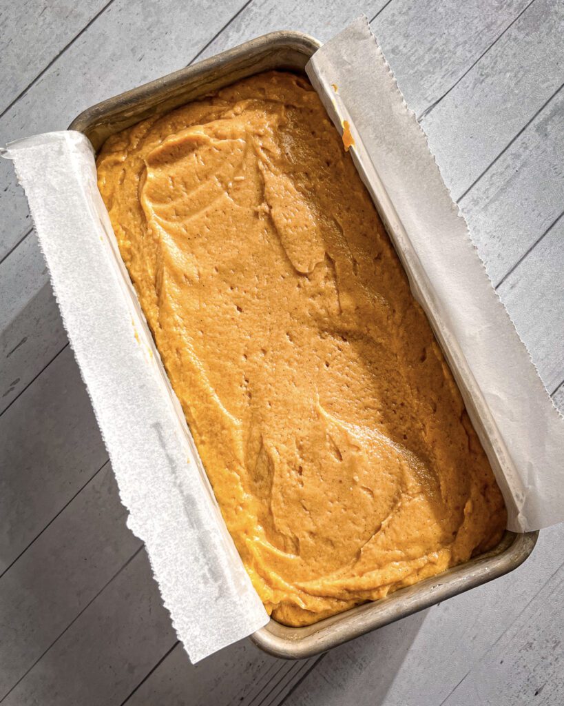 eggless and vegan Pumpkin Bread with Biscoff Glaze