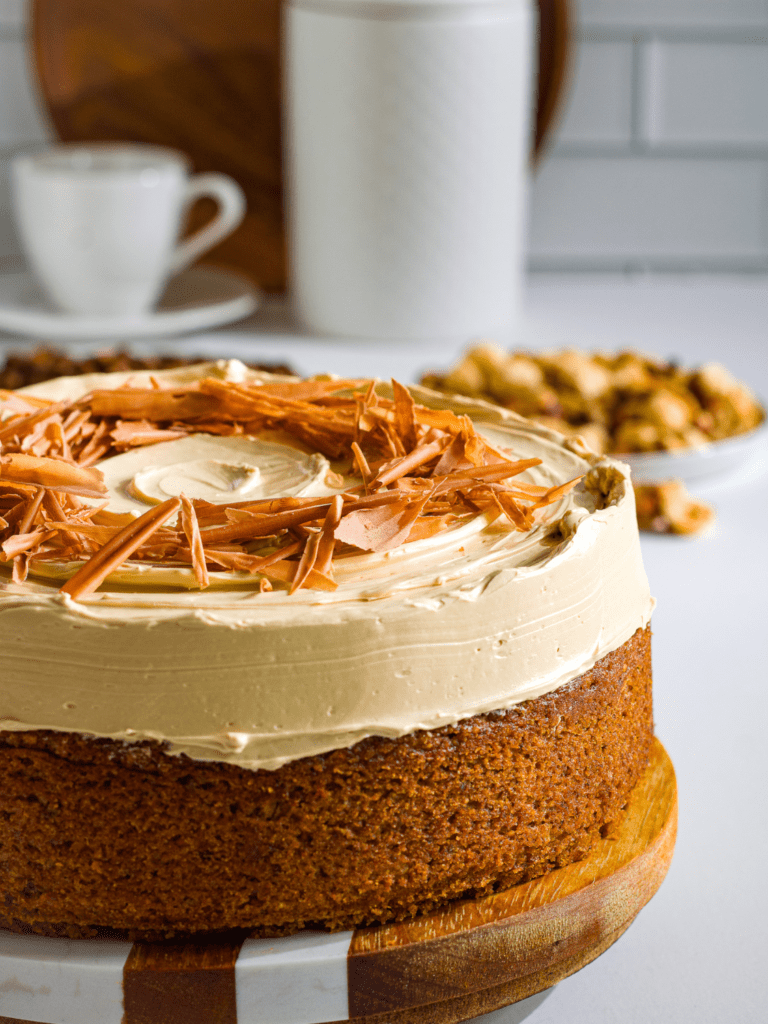 how to make Hazelnut Coffee Cake eggless and dairyfree