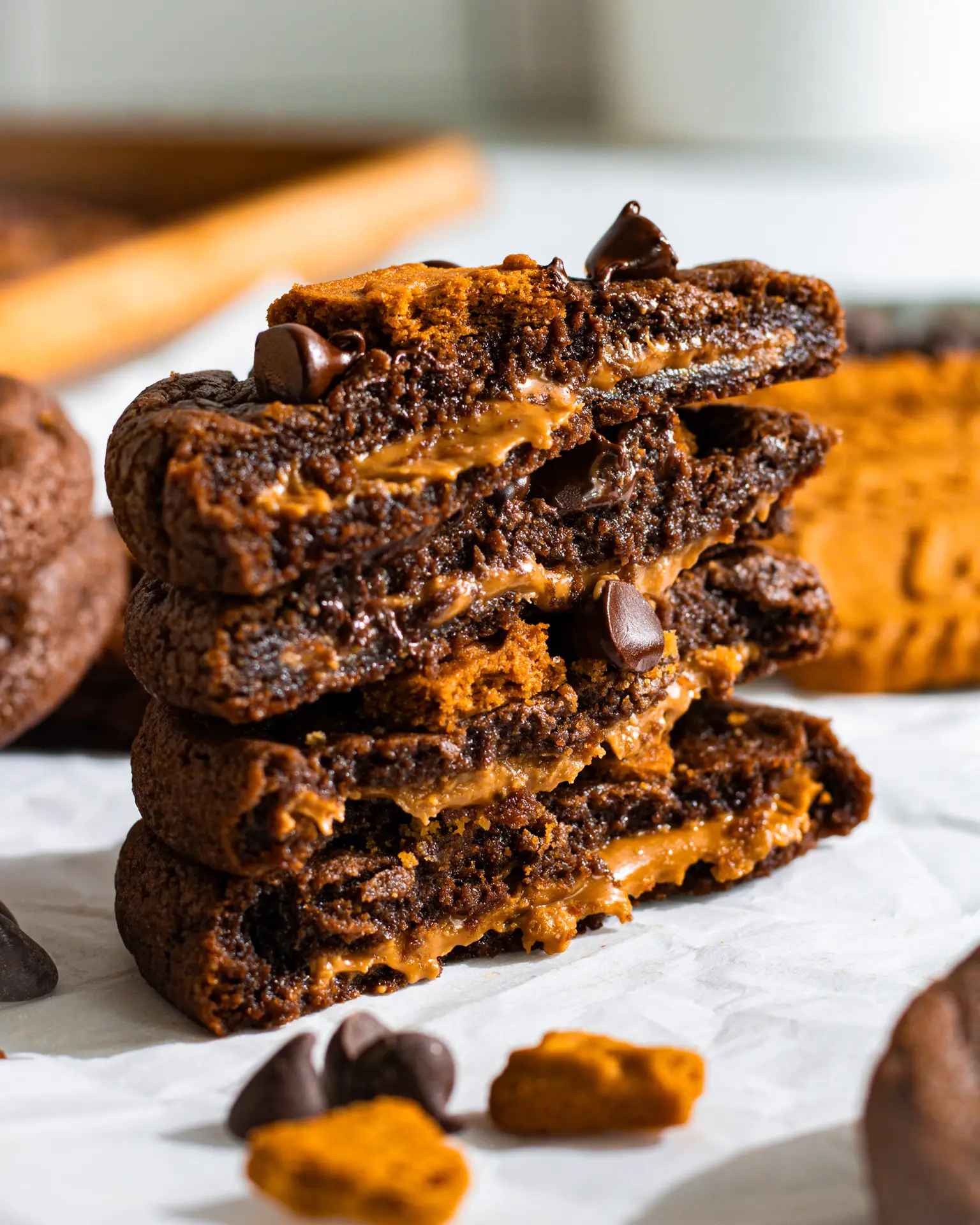Chocolate Biscoff Cookies