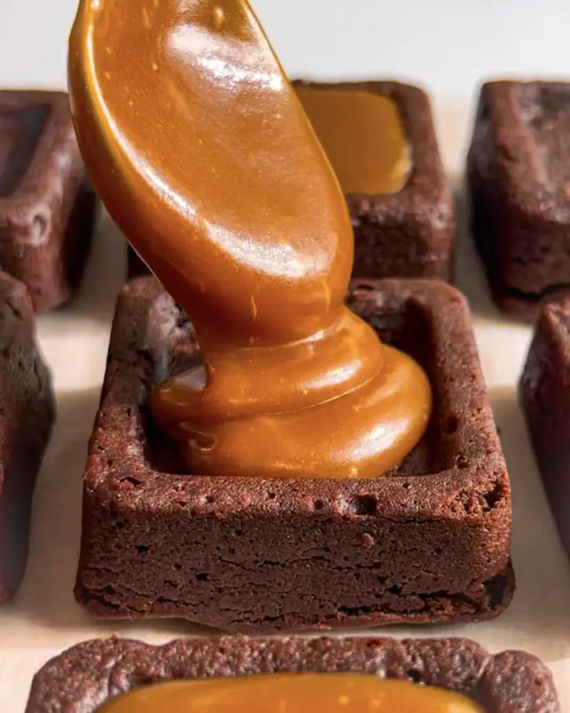 Mini Salted Caramel Brownies Recipe for christmas and birthday parties
