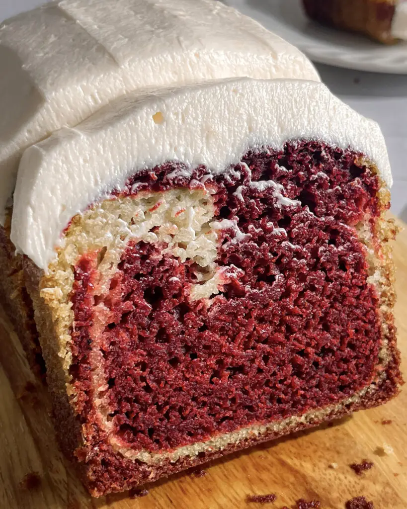 Red velvet loaf cake without eggs, Easy red velvet loaf cake