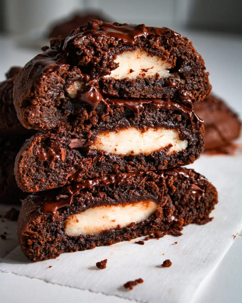 Chocolate Cheesecake Cookies eggless and vegan friendly