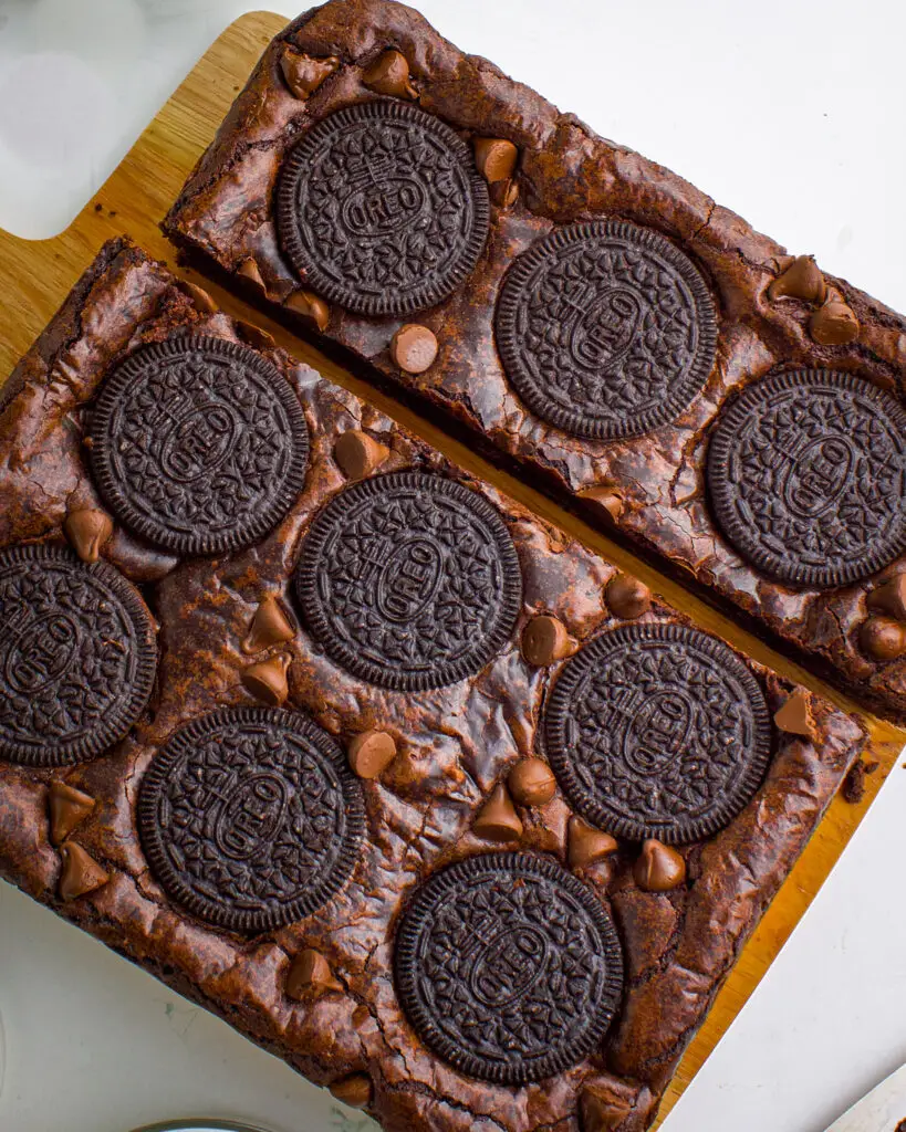 Vegan Oreo chocolate brownies