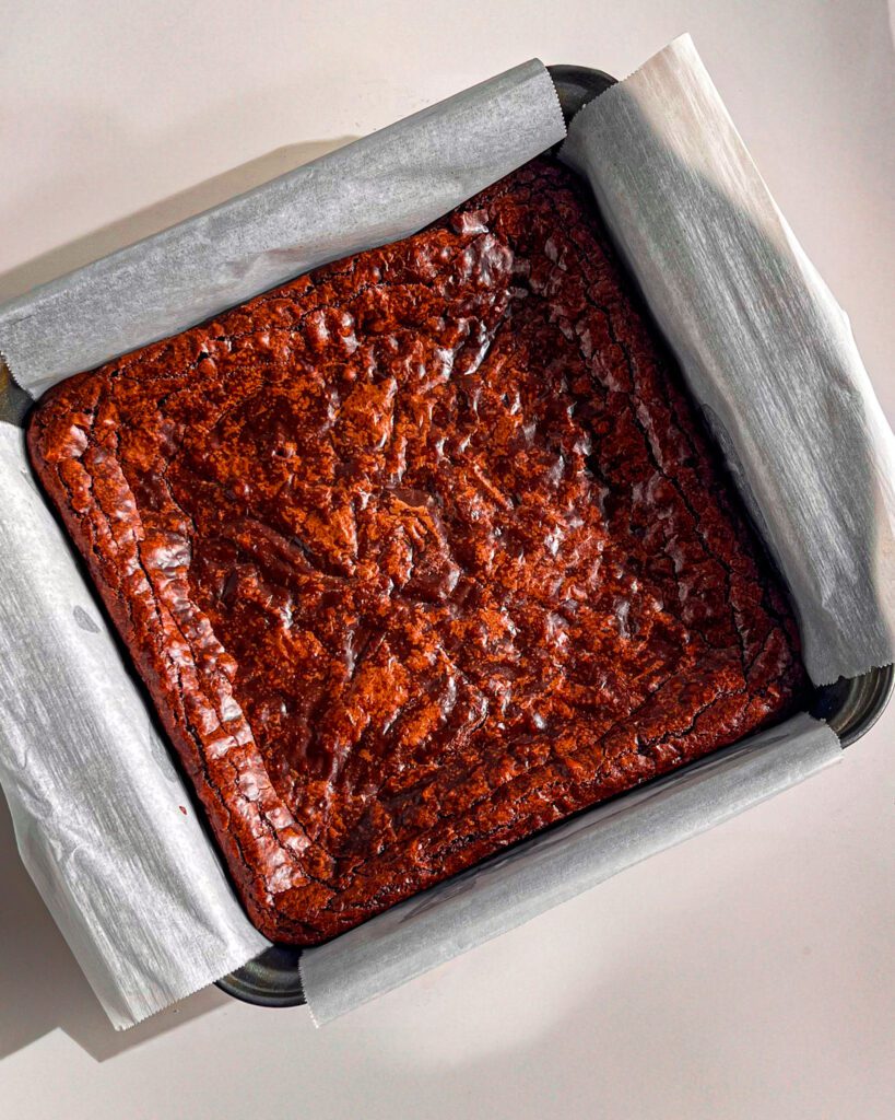 Eggless brownies with kataifi crust