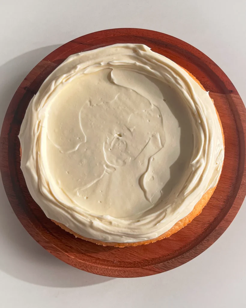 step-by-step mango coconut cake assembly guide