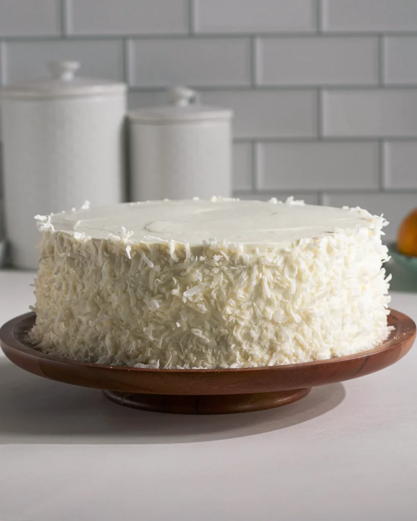 tips for assembling a mango coconut celebration cake