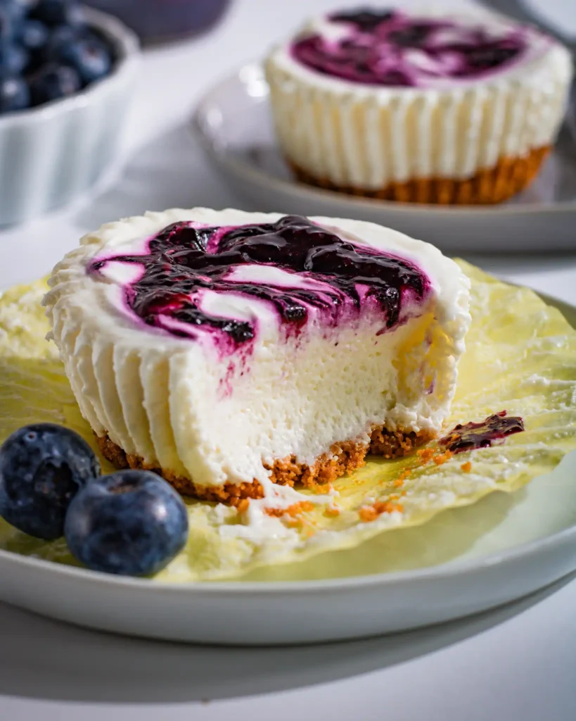 No-Bake Blueberry Mini Cheesecake