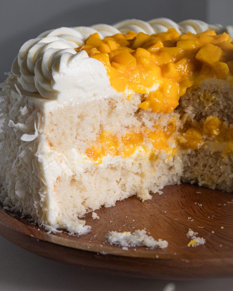 moist mango coconut layer cake recipe
