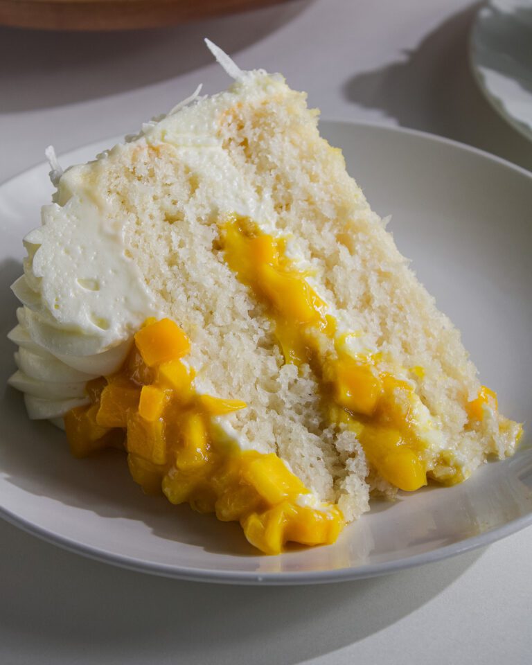 moist mango coconut layer cake recipe