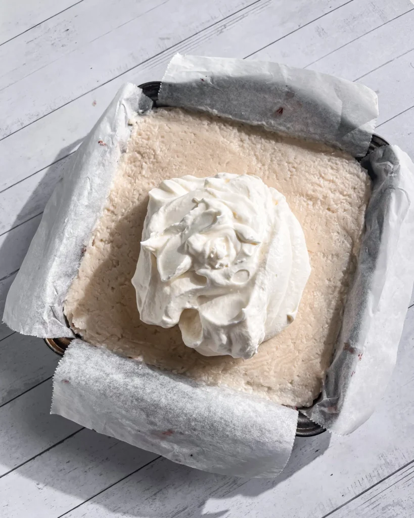 Layered brownies with coconut filling