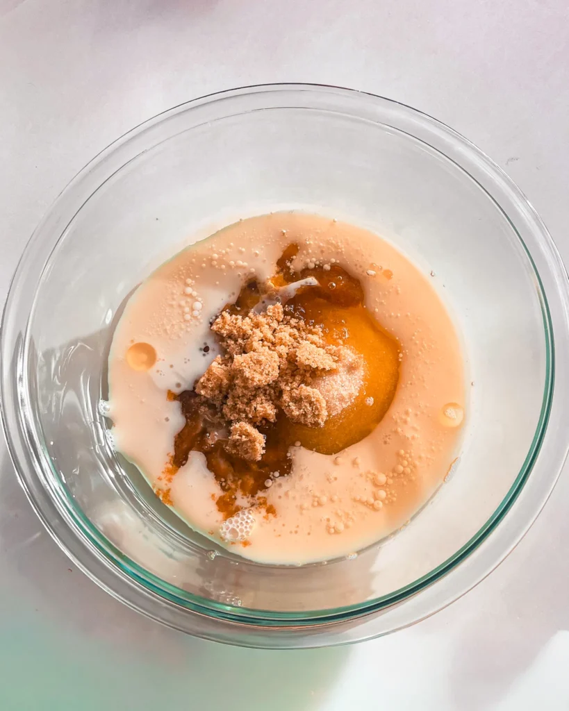 how to make caramel apple cake without eggs and dairy