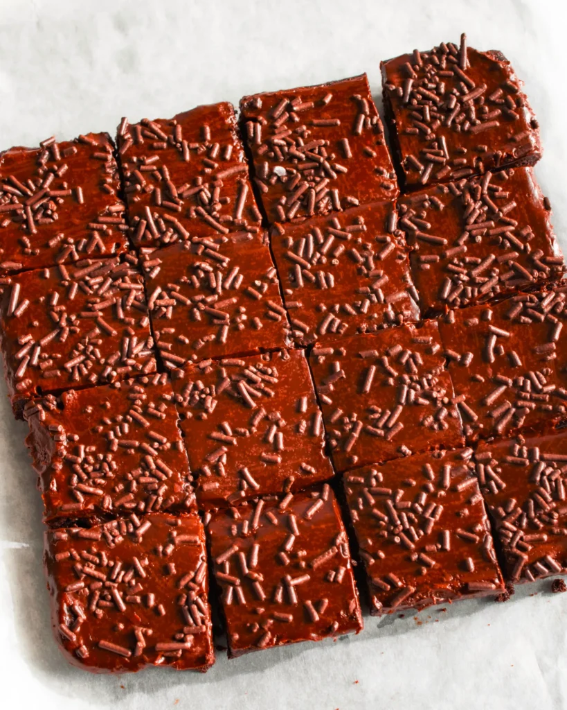 double chocolate sugar cookie bars for christmas and holidays