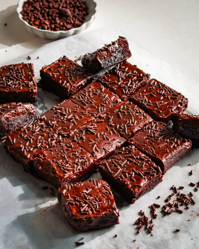 eggless double chocolate cookie bars