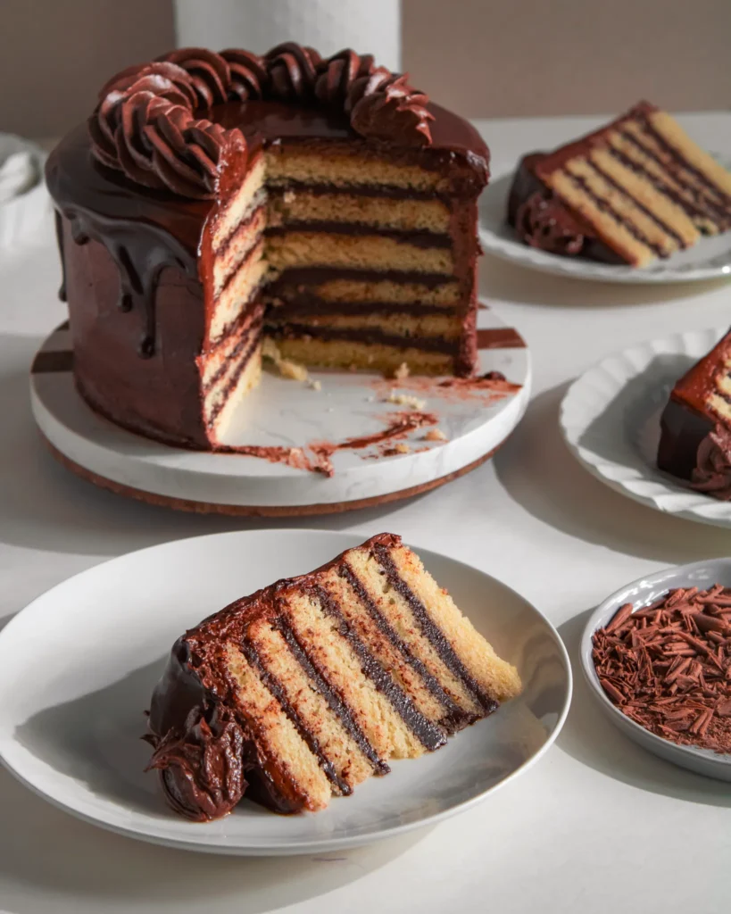 rich and moist eggless vanilla fudge cake