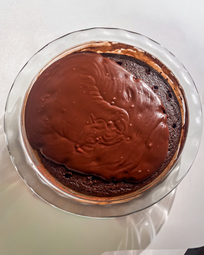 Best ever gooey Eggless Chocolate Pudding Cake recipe step by step
