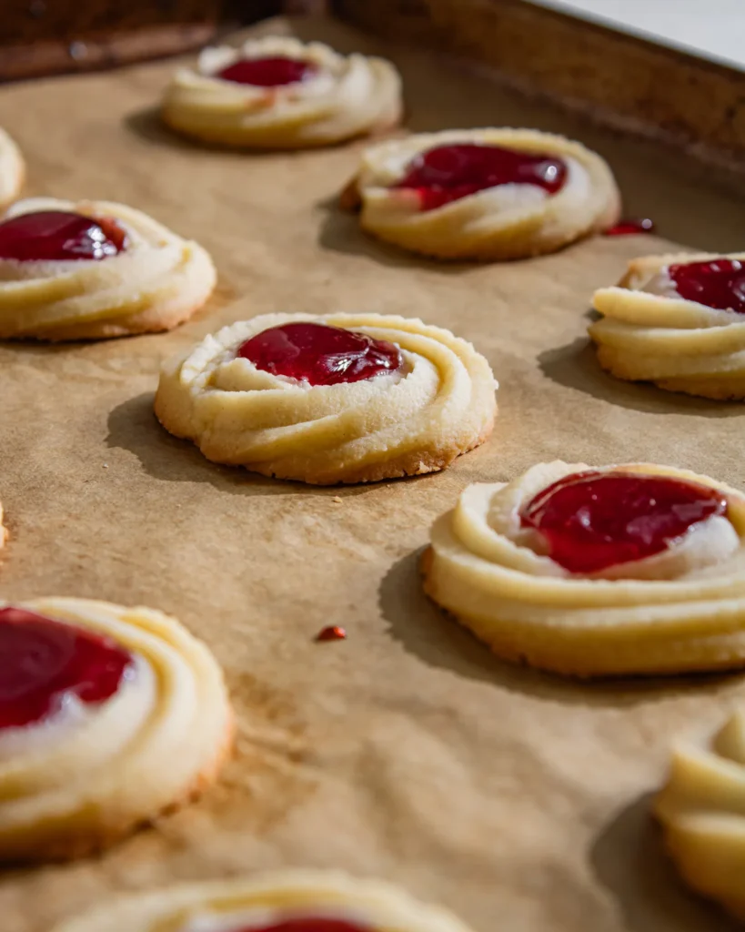 how to make Jam Filled Butter Cookies step by step