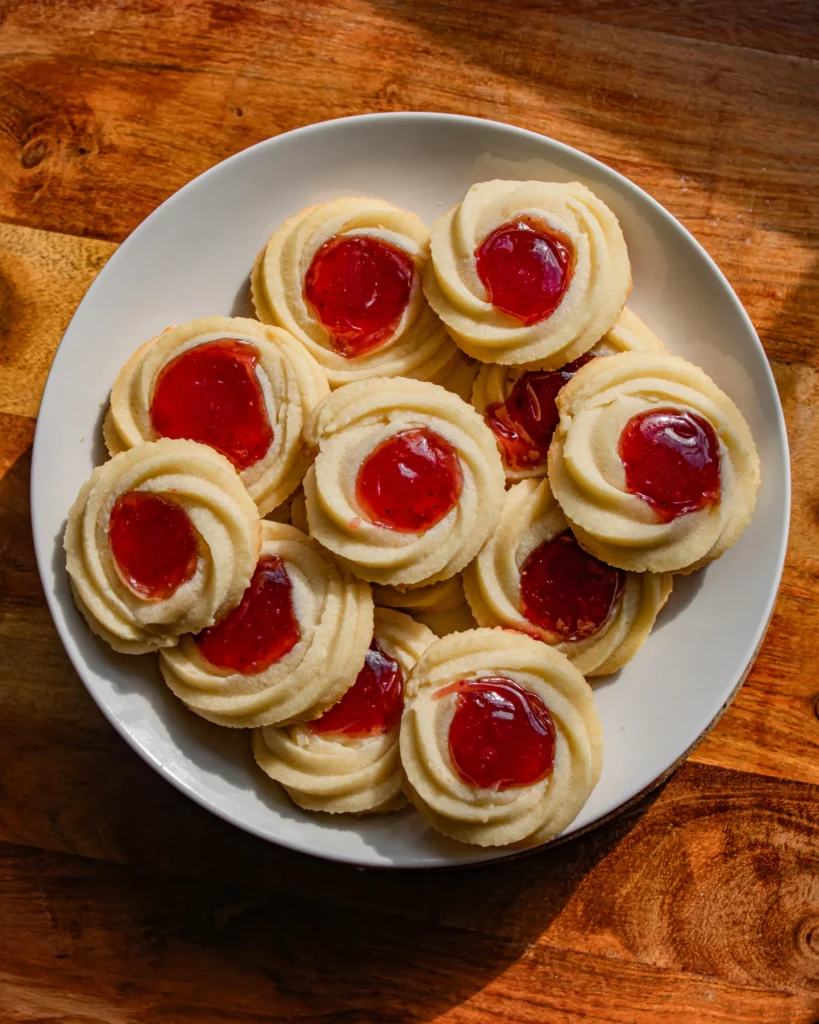 Jam Filled Butter Cookies for christmas cookie box