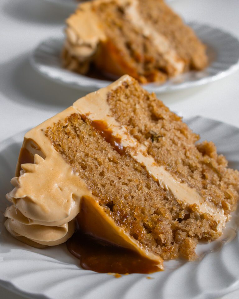 best eggless apple cake recipe with caramel buttercream