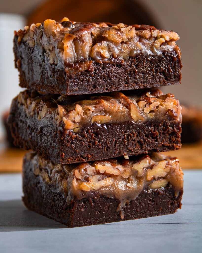 how to make eggless and vegan Pecan Pie Brownies Recipe