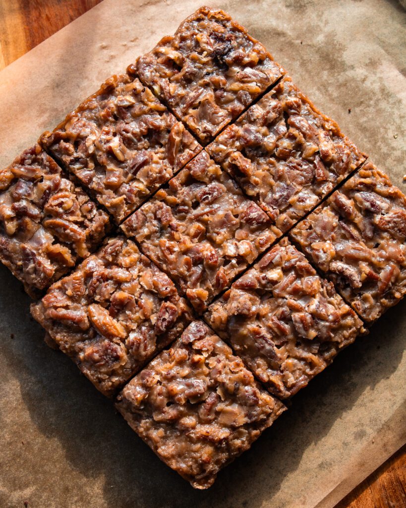 step by step eggless and vegan Pecan Pie Brownies Recipe