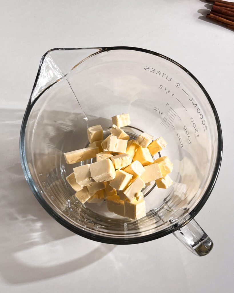 old-fashioned eggless apple cake with caramel buttercream