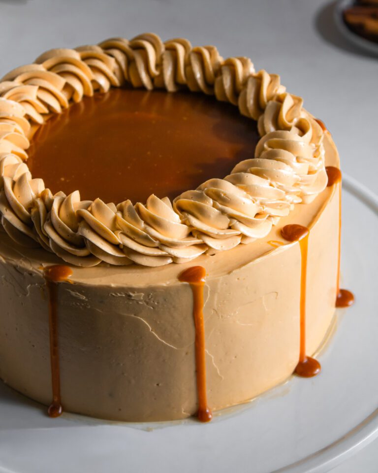 eggless apple cake recipe with salted caramel buttercream