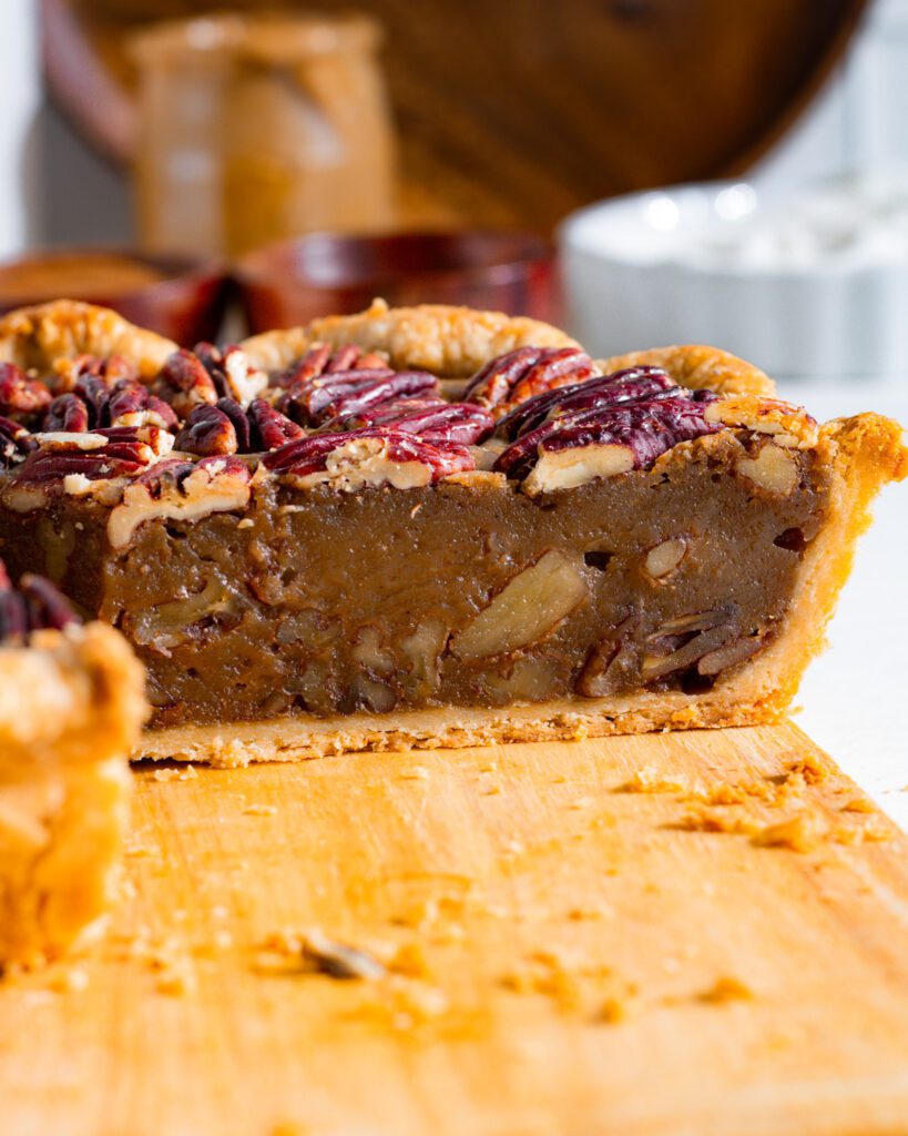 vegan Eggless Gooey Pecan Pie