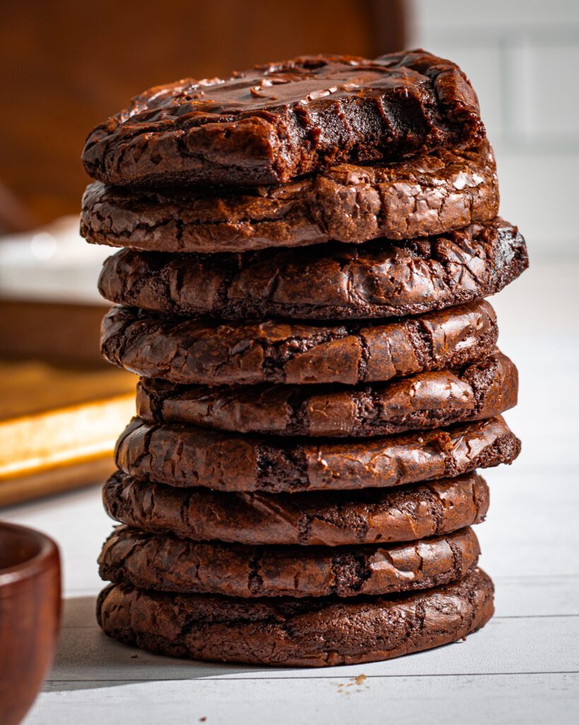 Easy Eggless Brownie Cookies with Fudgy Centers