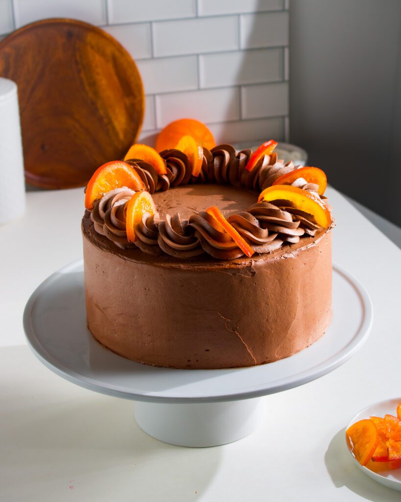 how to make Layered Chocolate Orange Cake (Ultra Moist, Eggless)