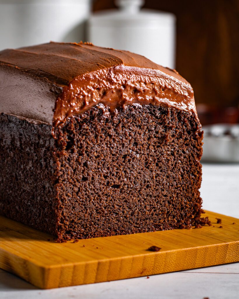 Eggless Chocolate Loaf Cake (Moist, Tender & Easy)