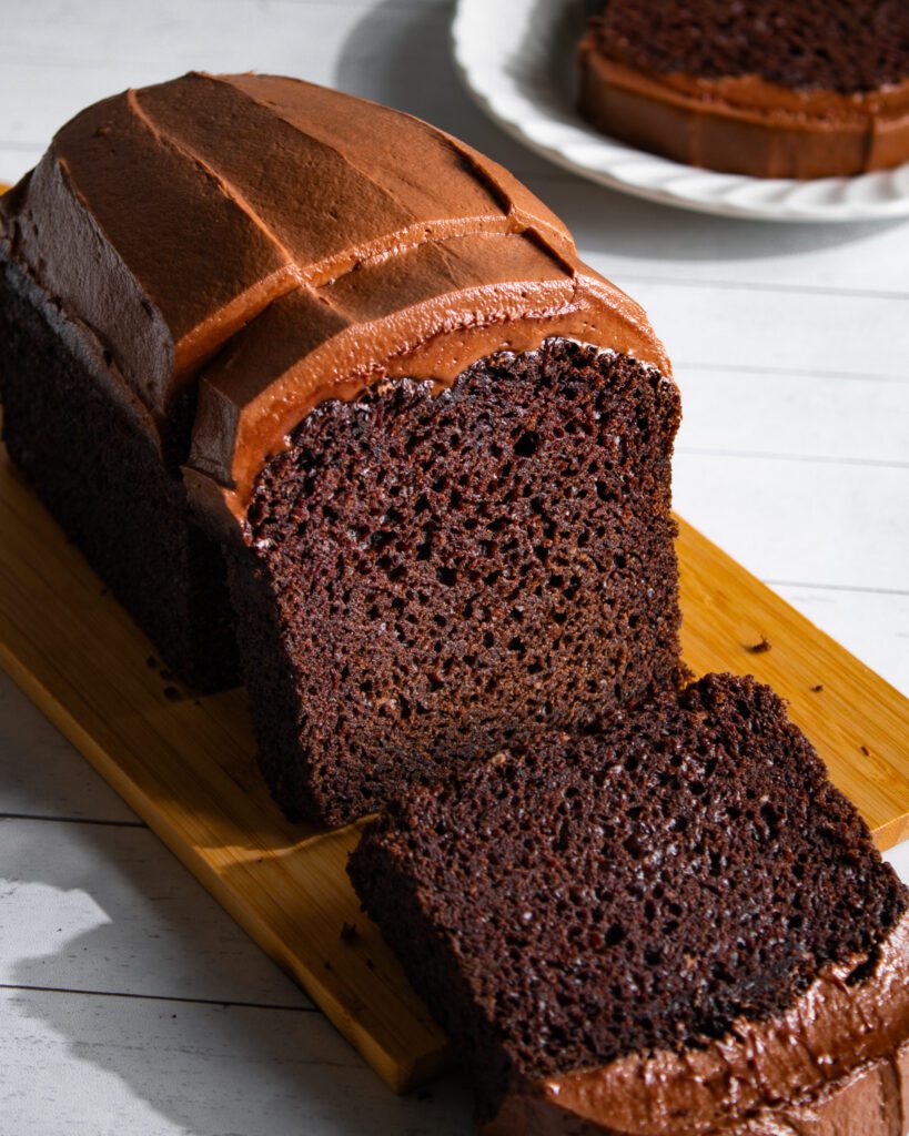 chocolate loaf cake with cream cheese icing recipe