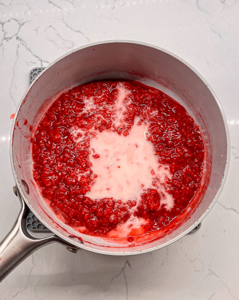 homemade raspberry compote step by step