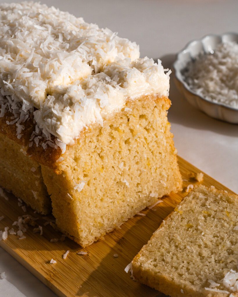Best vegan lemon coconut loaf cake